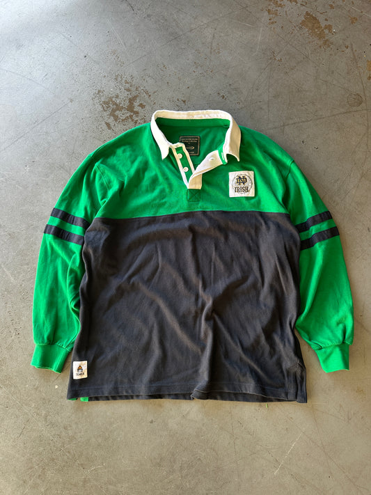 Notre Dame Rugby Longsleeve Polo T-shirt Size Men’s XL