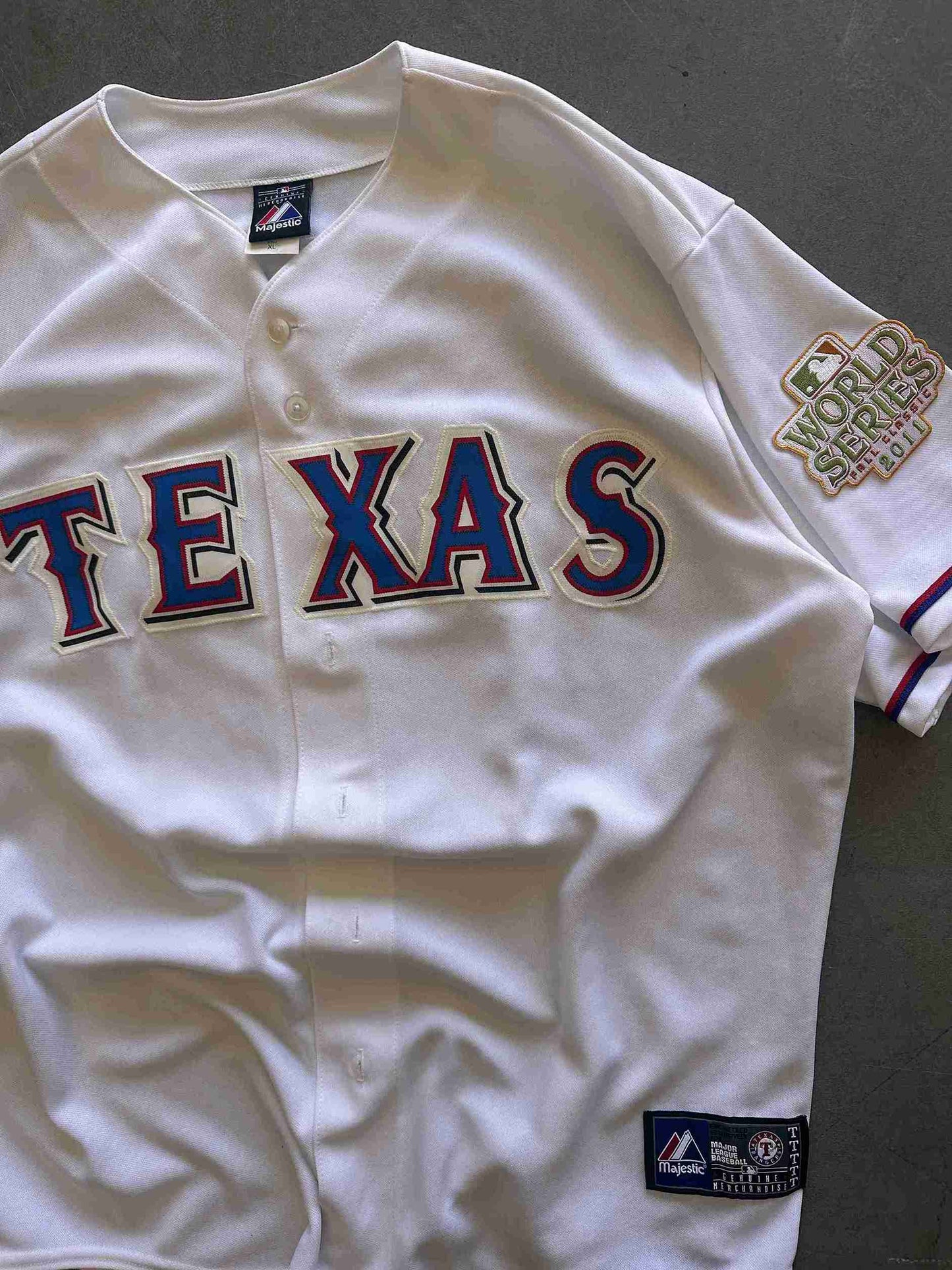 Texas Rangers World Series Young Jersey Size XL/XXL