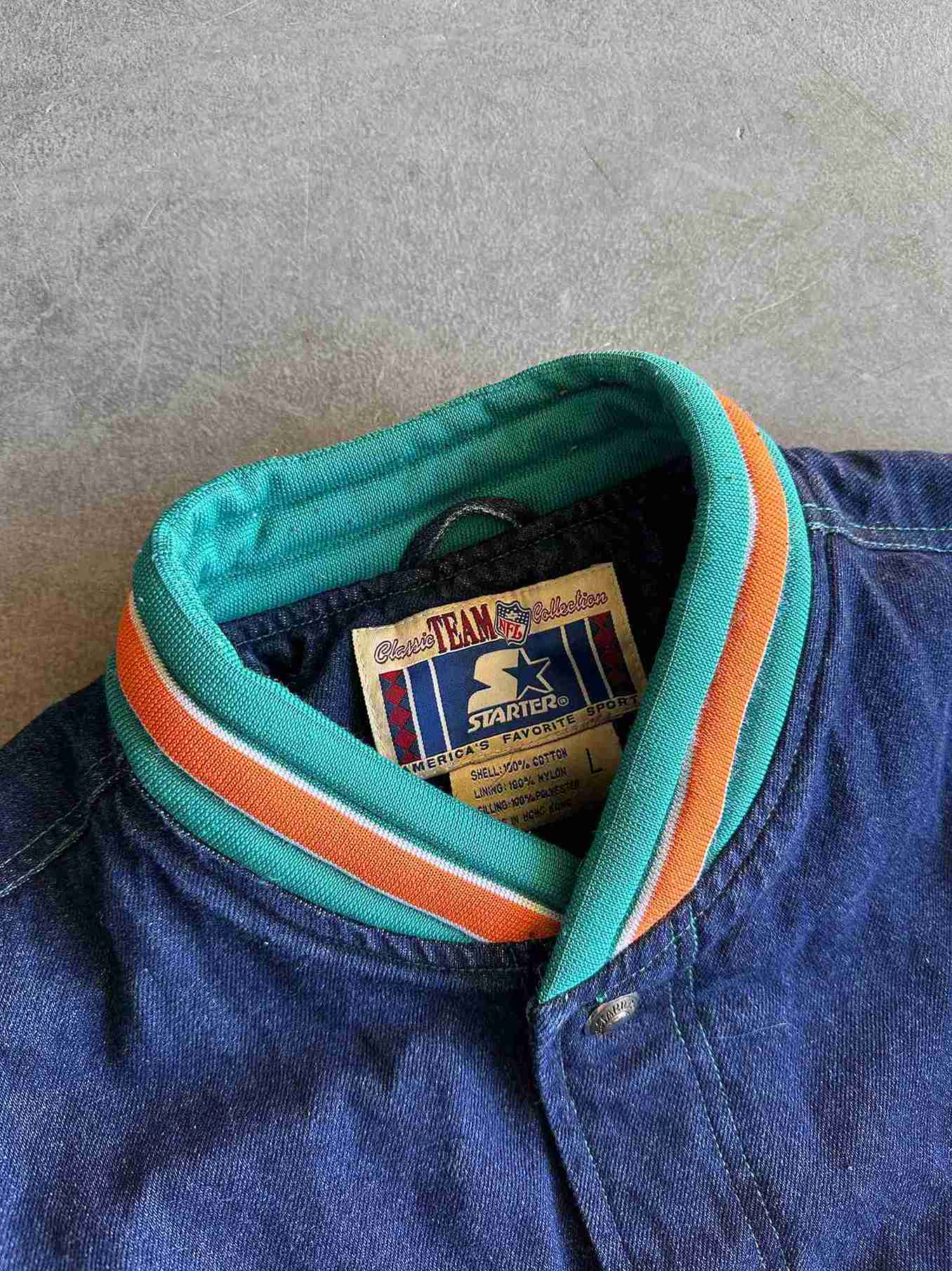 Starter Puffer Miami Dolphins Team Collection Jacket Size L