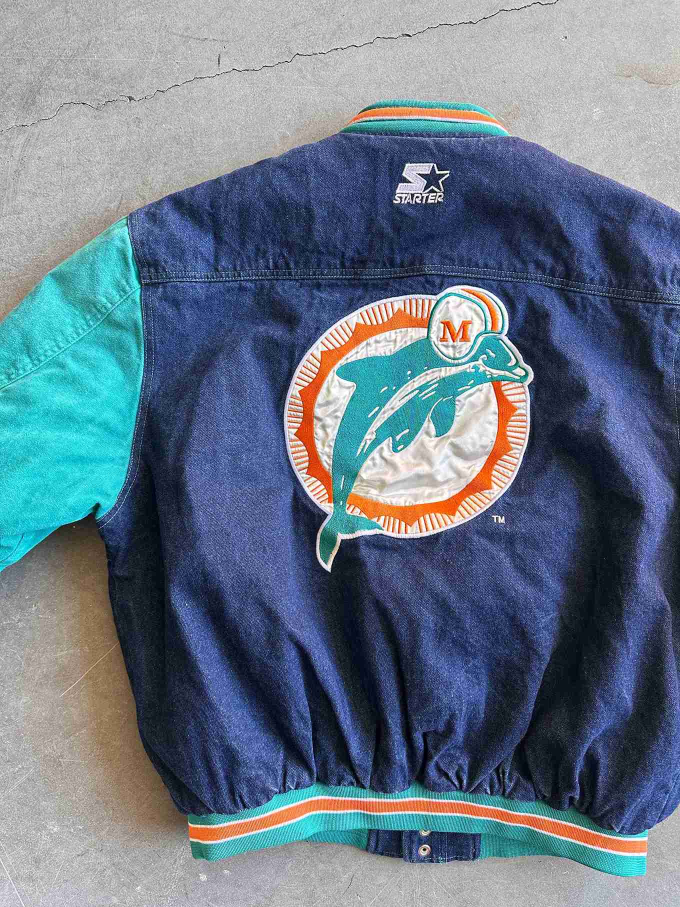 Starter Puffer Miami Dolphins Team Collection Jacket Size L