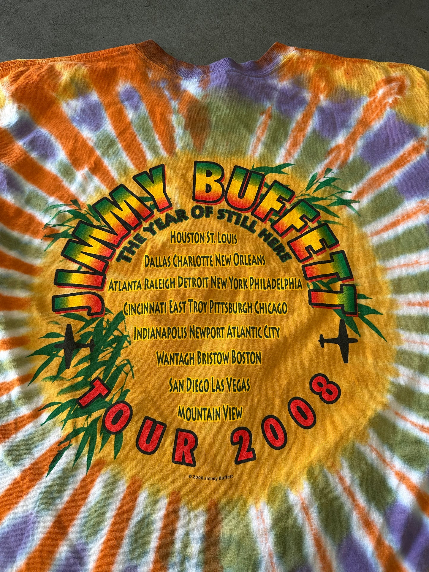 Jimmy Buffett Tour 2008 T-shirt Size Men’s Large