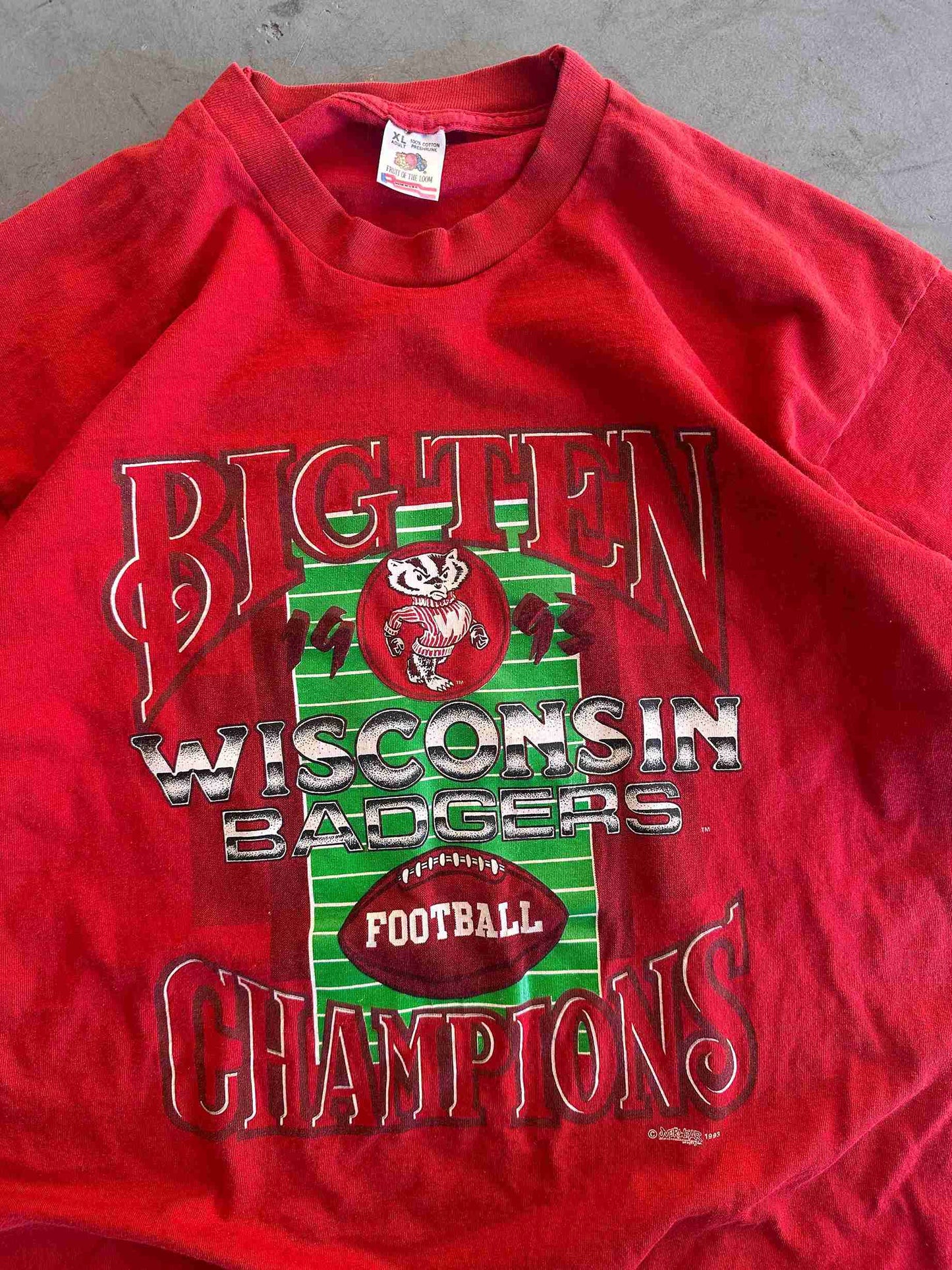 Wisconsin Badgers Football 1993 T-Shirt Size XL